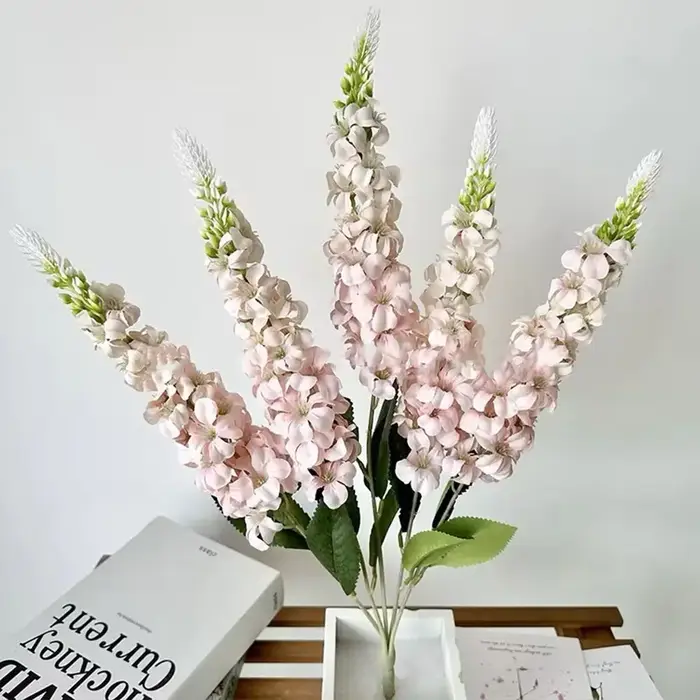 5 tiges de fleurs artificielles de jacinthe