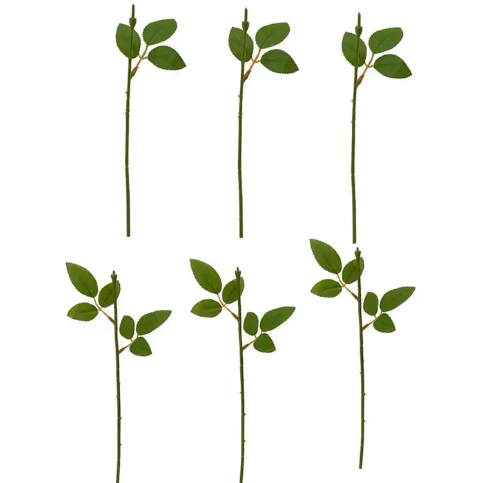 Tige de fleur verte artificielle, 10 pièces, matériel artisanal, accessoires de tige en fil fait à la main pour décoration de mariage et de maison