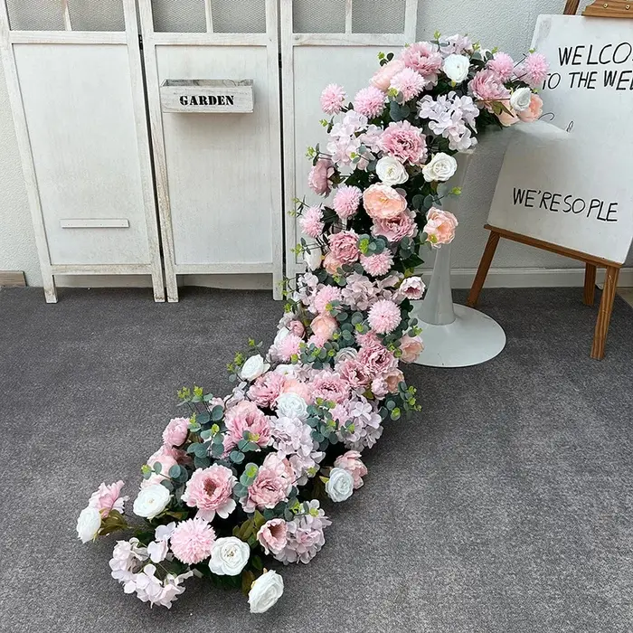 Fleur artificielle queue de paon pour banquet de mariage