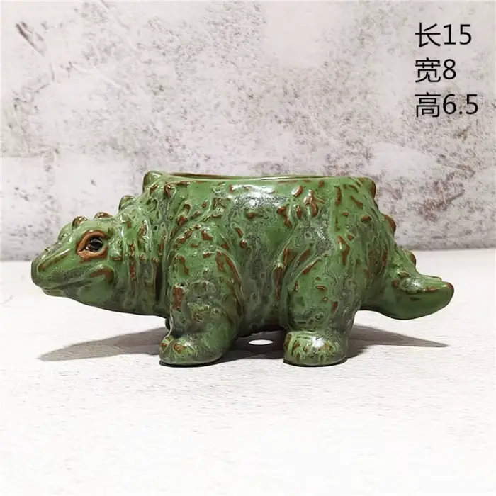 Pot de fleur de dinosaure de dessin animé mignon créatif