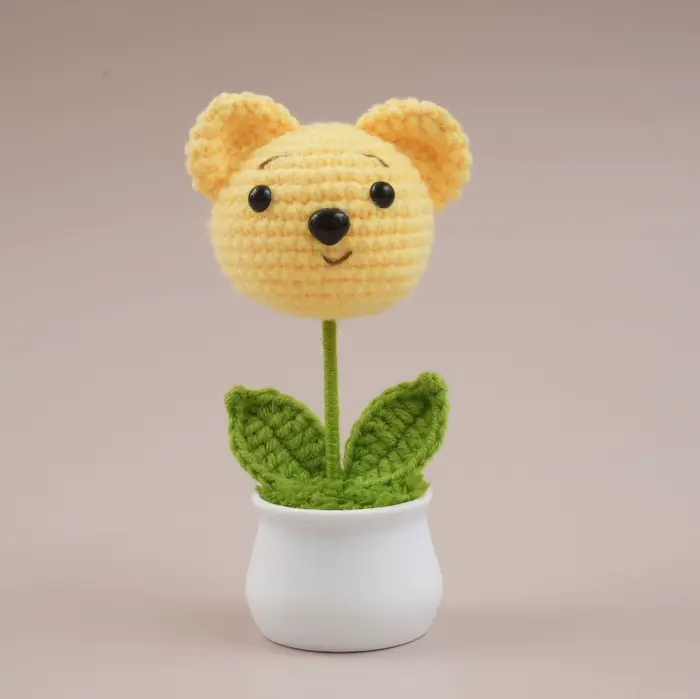 Pot à plantes en crochet animalier mignon
