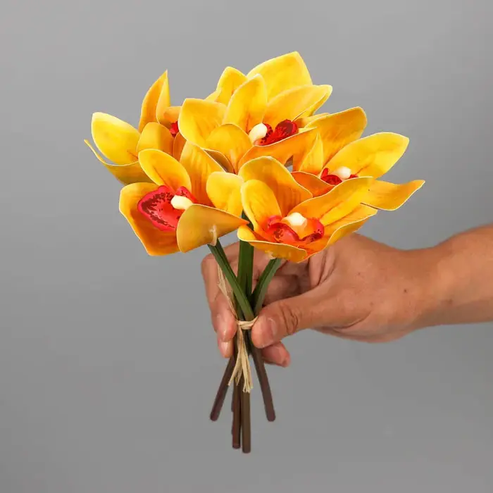 Bouquet de Cymbidium artificiel en Latex