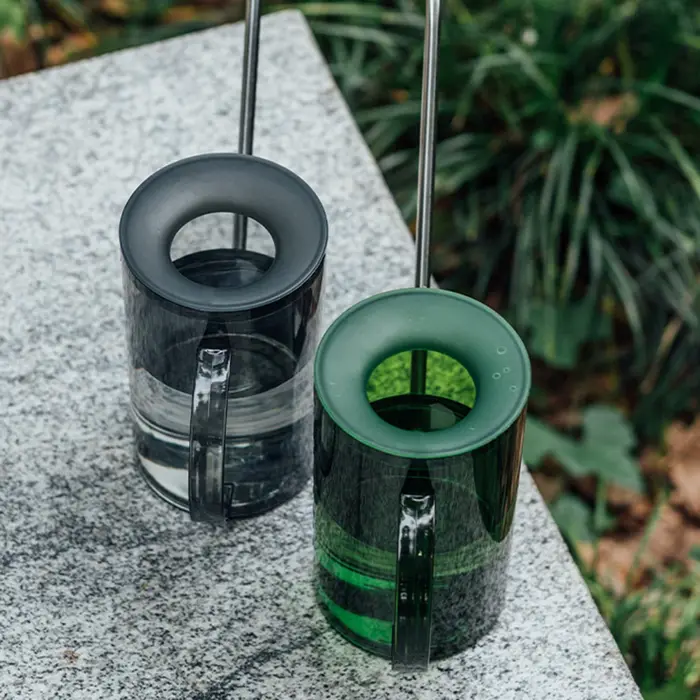 Arrosoir d'intérieur 1L en plastique transparent à long bec pour plantes en pot