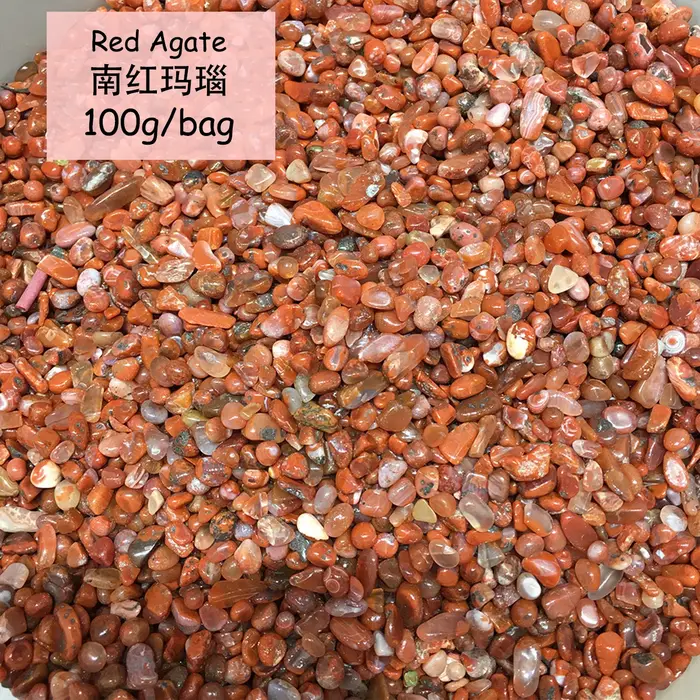 100 g/sac pierres naturelles graviers cristaux d'agate