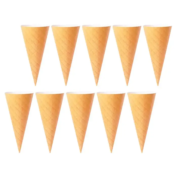 Lot de 10 cônes à glace en papier d'emballage floral
