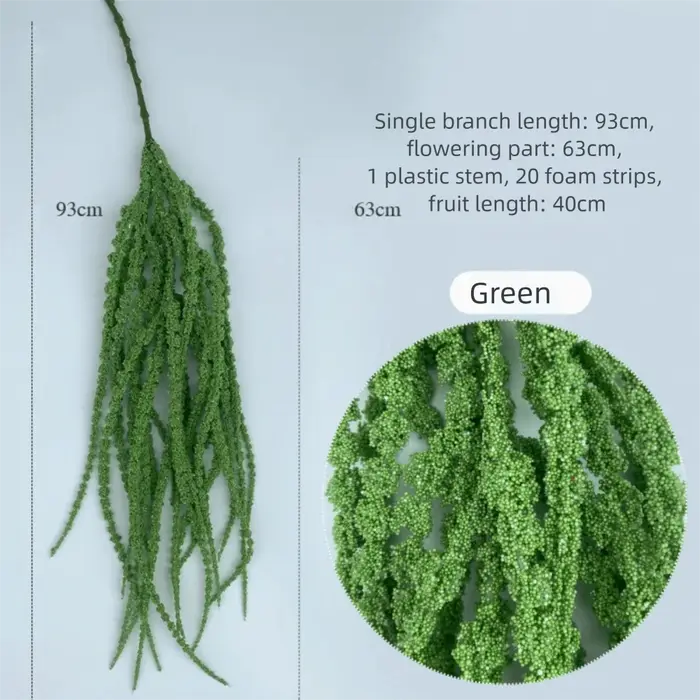 Plante artificielle multicolore suspendue en mousse, ornement simulé d'Amaranthus Caudatus, accessoi