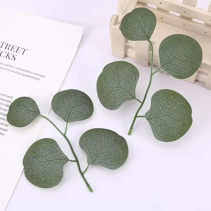 Plantes artificielles feuilles d'eucalyptus feuille de saule noir pour le festival mariage décoration de la maison bricolage craftswreaths accessoires bouquet