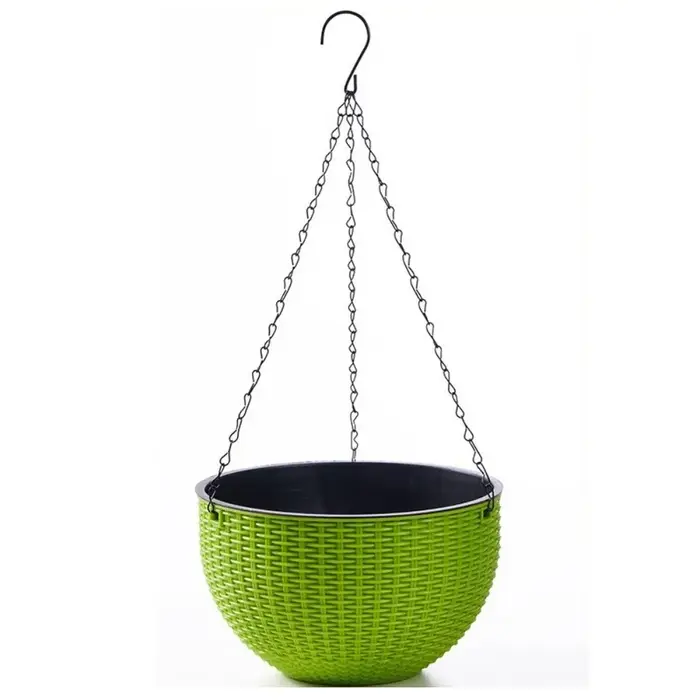 Pot suspendu en plastique imitation rotin, style européen, auto-absorbant, panier suspendu pour plan