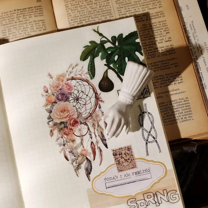 Autocollant esthétique transfert fleur rose pour scrapbooking