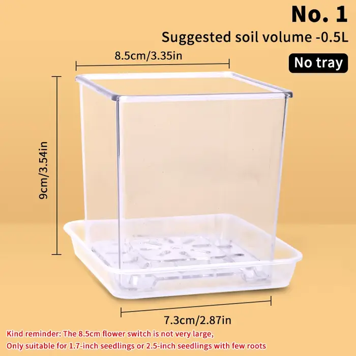 Pot de fleur Transparent, bassin de Drainage, trou Transparent, panier de fleurs en plastique respir