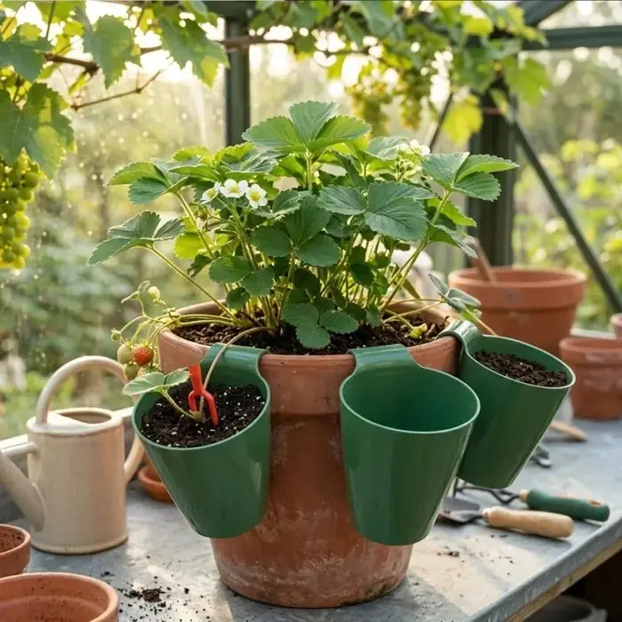 Kit de transplantation de semis avec fourche de plantation pour légumes, fleurs, herbes, protection facile des racines, trous de drainage, pots, taux de survie élevé