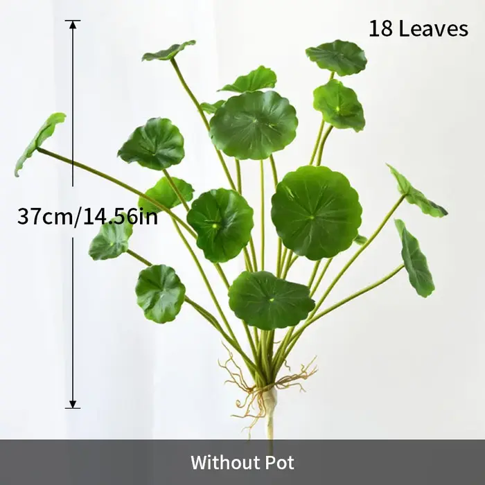 Plantes de Lotus artificielles à 18 têtes, 37cm, feuilles d'eucalyptus, fausses plantes en plastique