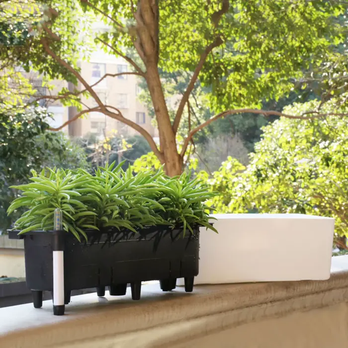 Pot de fleur à arrosage automatique avec indicateur de niveau d'eau