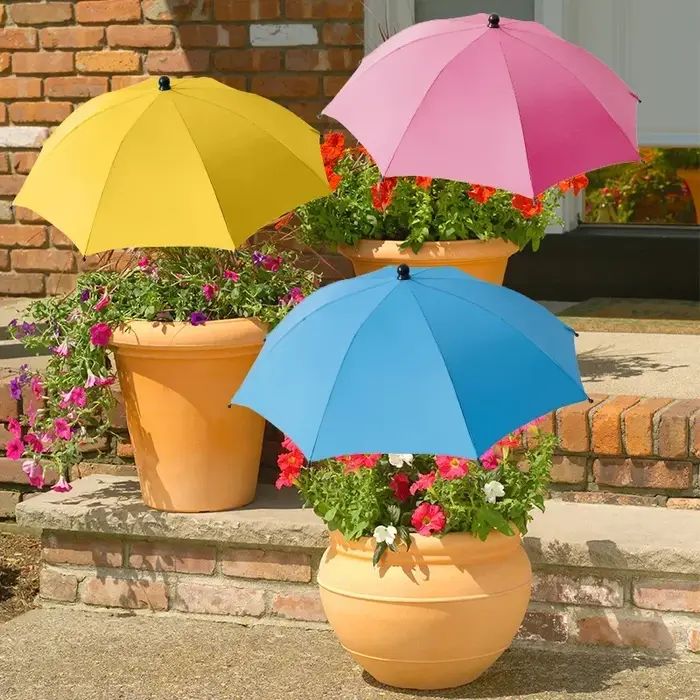 Parapluie d'ombrage pour plantes avec piquet métallique