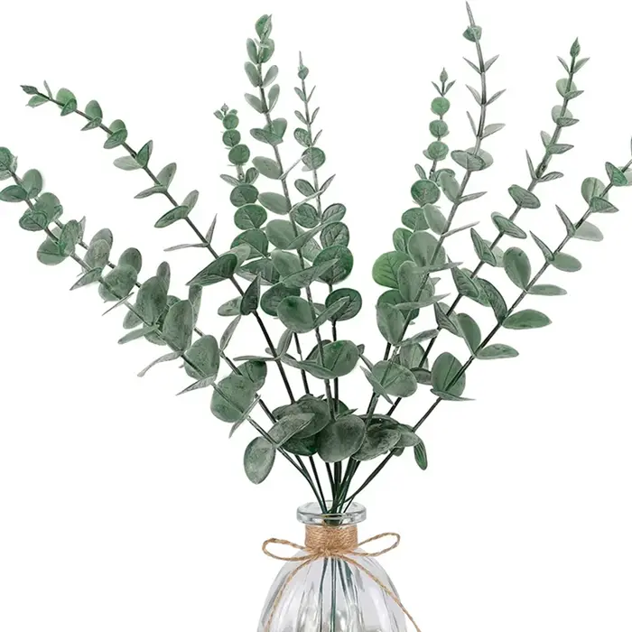 Plante artificielle bon marché Eucalyptu laisser offre spéciale pour noël maison mariage jardin décoration couronnes murales bricolage boîte-cadeau Scrapbook