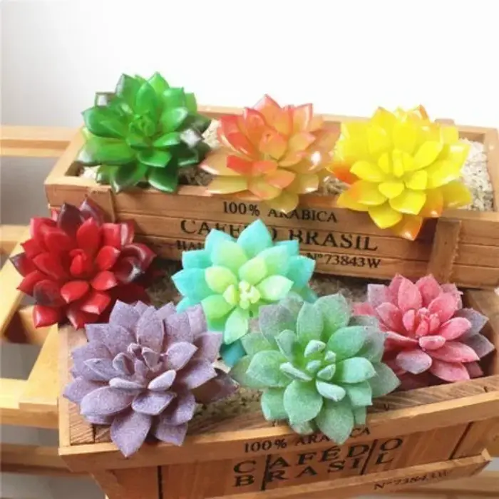 Plantes succulentes artificielles, bricolage pour jardin, Table de bureau, fête, chambre à coucher, salon, décoration de bureau, fausses plantes bonsaï