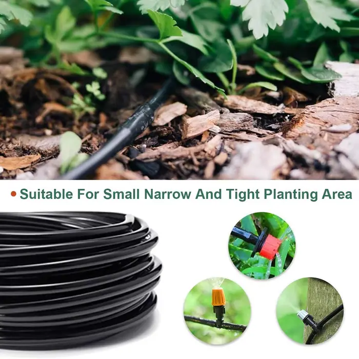 Arrosage de jardin 4/7mm tuyau PVC Micro tuyau d'irrigation 1/4 ''tube système d'irrigation goutte à