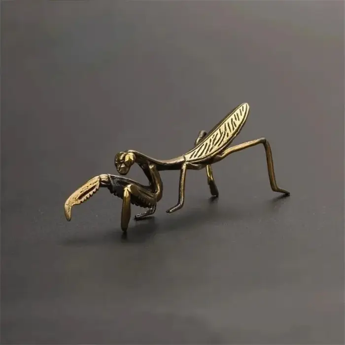 Ornement Miniature mante en cuivre, Pot de fleur Vintage, accessoires artisanaux décoratifs, thé Ant