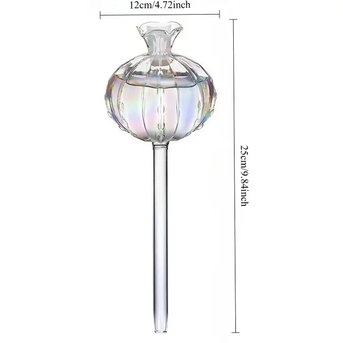 Ampoules d'arrosage automatique en verre pour plantes, goutteur d'eau en forme de plante de fleur, d