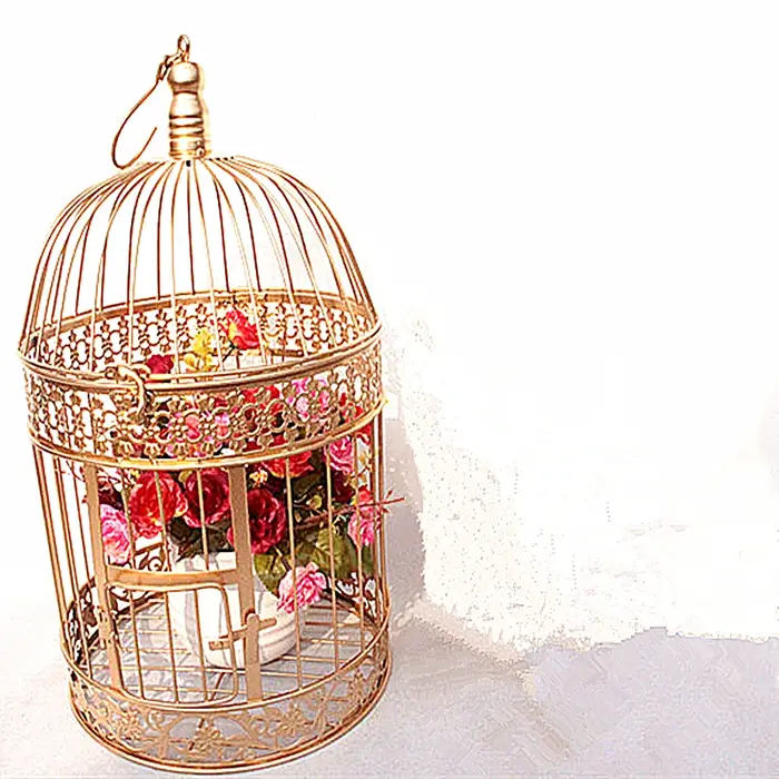 Cage à oiseaux en fer européen, décoration de mariage, Cage à fleurs, accessoires d'ornements, Cage 