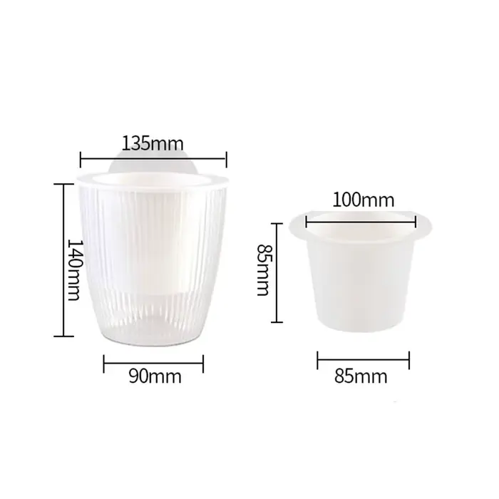 Pot de fleur à arrosage automatique avec trou de Drainage, pour plantes d'intérieur et d'extérieur, 